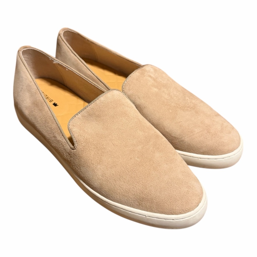 BIRDIES The Swift Classic Shell Suede Slip On Sneaker Beige Tan Size 7